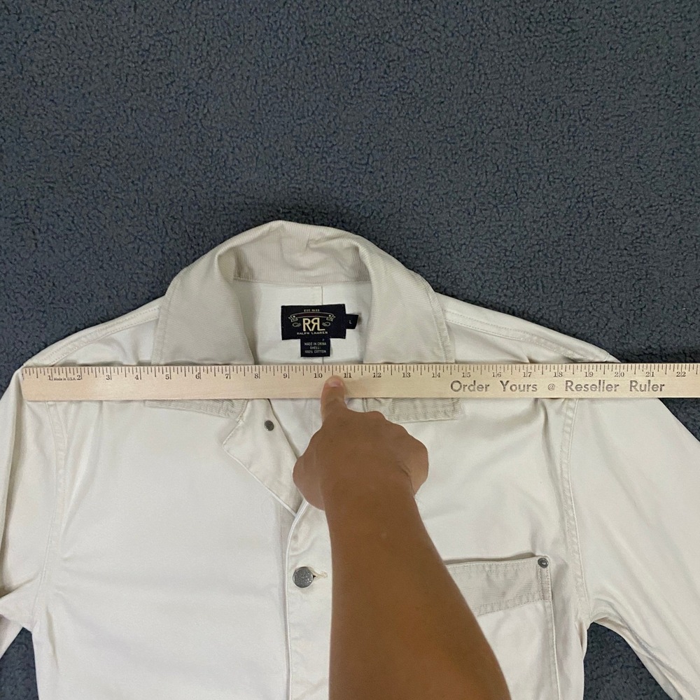 RRL Ralph Lauren Chore Jacket FITS Mens SMALL Canvas Corduroy Collar Barn Coat - Picture 12 of 16